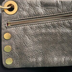 Hammit Leather Small Cross Body Purse Gray